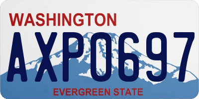 WA license plate AXP0697