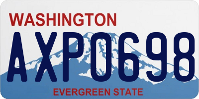 WA license plate AXP0698