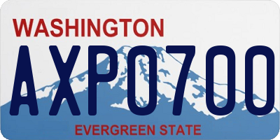 WA license plate AXP0700