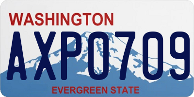 WA license plate AXP0709
