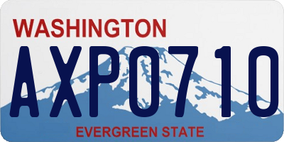 WA license plate AXP0710