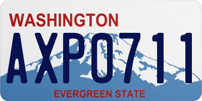 WA license plate AXP0711