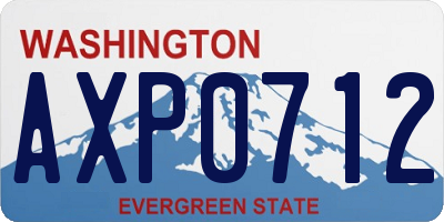 WA license plate AXP0712