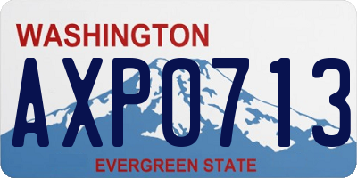 WA license plate AXP0713