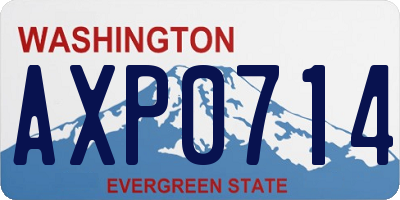 WA license plate AXP0714