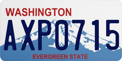 WA license plate AXP0715