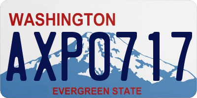 WA license plate AXP0717