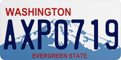 WA license plate AXP0719