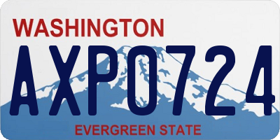 WA license plate AXP0724