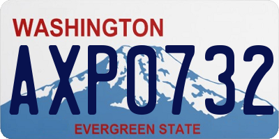 WA license plate AXP0732