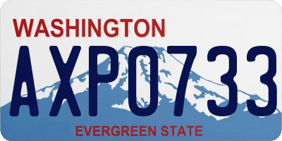 WA license plate AXP0733
