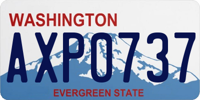 WA license plate AXP0737