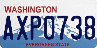 WA license plate AXP0738