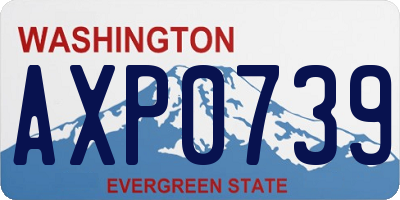 WA license plate AXP0739