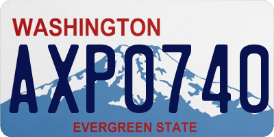 WA license plate AXP0740