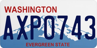 WA license plate AXP0743