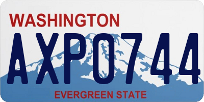 WA license plate AXP0744