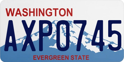 WA license plate AXP0745