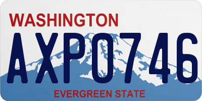 WA license plate AXP0746