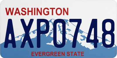 WA license plate AXP0748