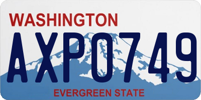 WA license plate AXP0749