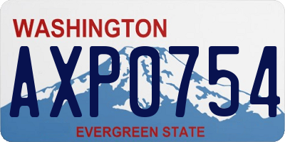 WA license plate AXP0754