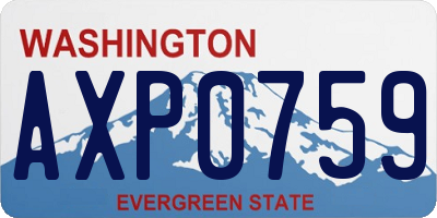 WA license plate AXP0759