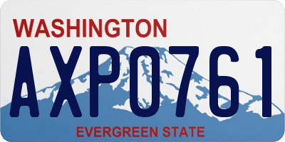 WA license plate AXP0761