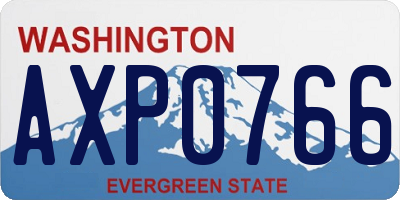 WA license plate AXP0766
