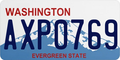 WA license plate AXP0769