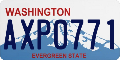 WA license plate AXP0771