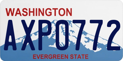 WA license plate AXP0772