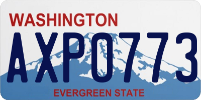 WA license plate AXP0773