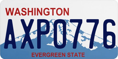 WA license plate AXP0776