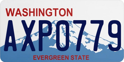 WA license plate AXP0779