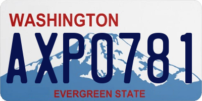 WA license plate AXP0781