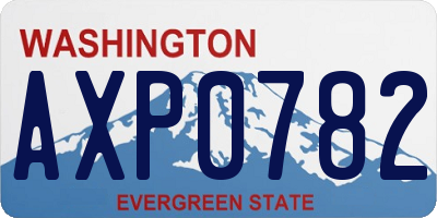 WA license plate AXP0782