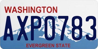 WA license plate AXP0783