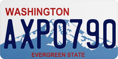 WA license plate AXP0790