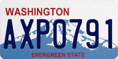 WA license plate AXP0791