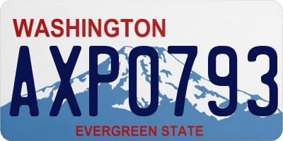 WA license plate AXP0793