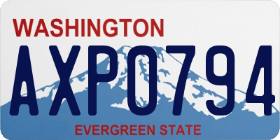 WA license plate AXP0794