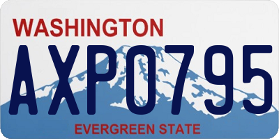 WA license plate AXP0795