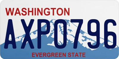WA license plate AXP0796