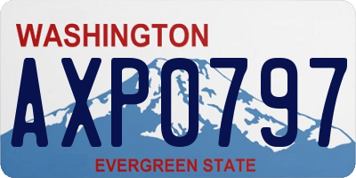 WA license plate AXP0797