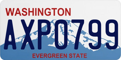 WA license plate AXP0799