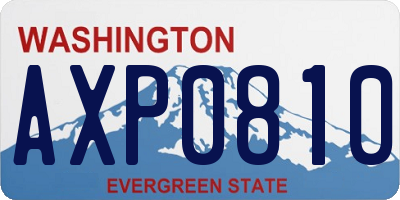 WA license plate AXP0810