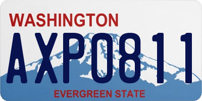 WA license plate AXP0811