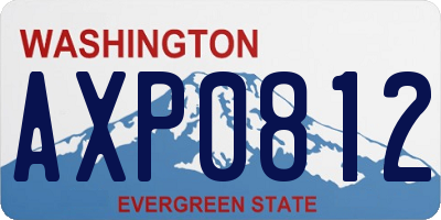 WA license plate AXP0812