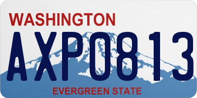 WA license plate AXP0813